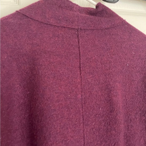 Eileen fisher 100% wool purple open cardigan women’s large - Picture 10 of 10
